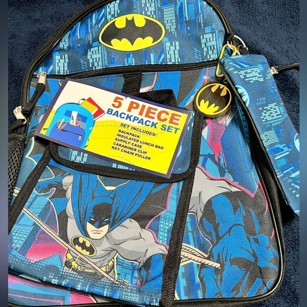 Batman 5 piece backpack set‎
